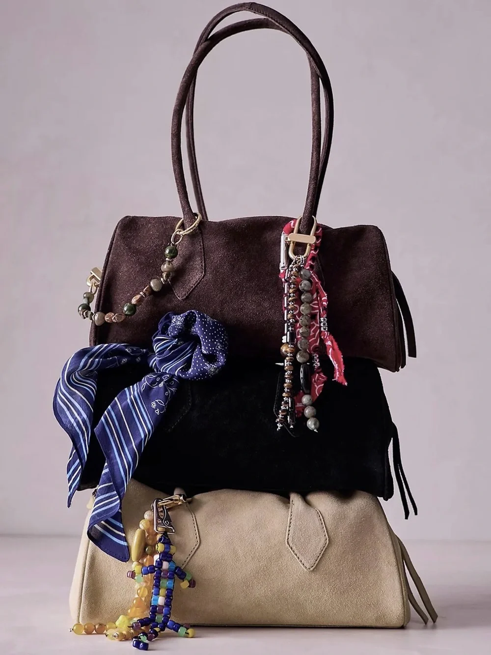 NEW! Free People Taupe Sierra Suede Shoulder bag
